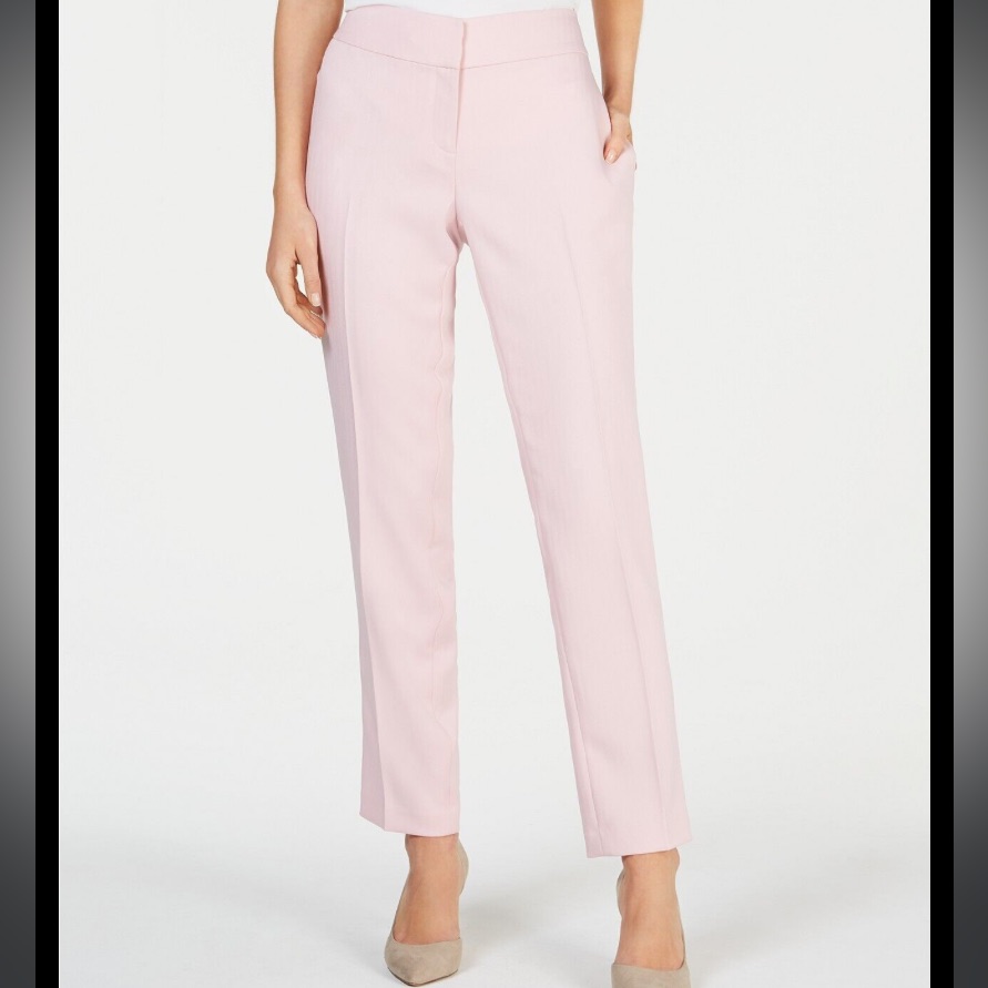 Pink StraightLeg Trousers Straight Pants